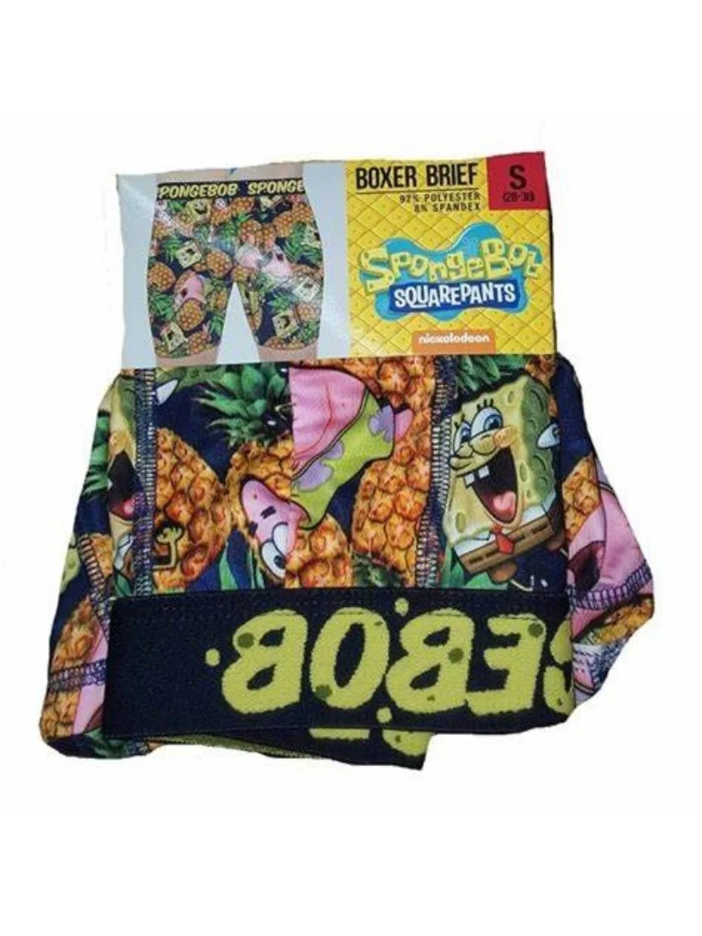 SpongeBob SquarePants Boxer Briefs S 28 - 30 Pineapple & Patrick Print NEW